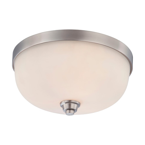 Nuvo 60-4193 HELIUM 3 LIGHT FLUSH DOME Helium 3 Light Flush Dome Fixture with Satin White Glass (Discontinued)
