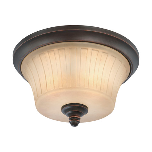 Nuvo 60-4251 FRANKLIN 2 LIGHT FLUSH DOME Franklin 2 Light Flush Dome Fixtue with Sienna Glass (Discontinued)