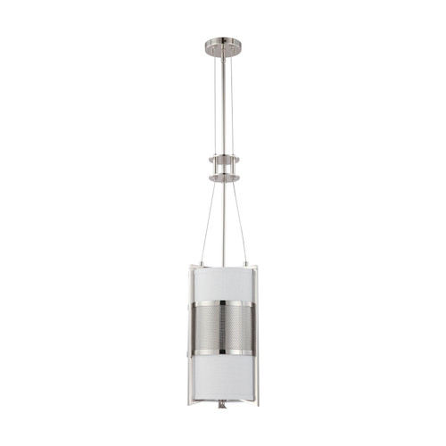 Nuvo 60-4331 DIESEL ES 1 LT VERTICAL PEND. Diesel ES 1 Light Vertical Pendant with Slate Gray Fabric Shade (1) 23W GU24 Lamp Incl. (Discontinued)