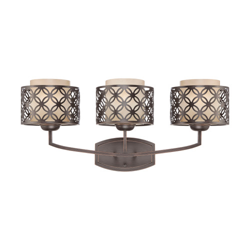 Nuvo 60-4563 MARGAUX 3 LIGHT VANITY Margaux 3 Light Vanity Fixture with Chestnut Glass (Discontinued)