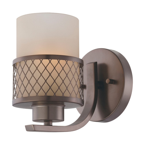 Nuvo 60-4781 FUSION 1 LIGHT VANITY Fusion 1 Light Vanity Fixture with Russet Glass (Discontinued)