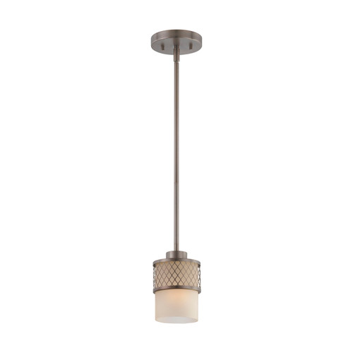 Nuvo 60-4788 FUSION 1 LIGHT MINI PENDANT Fusion 1 Light Mini Pendant with Russet Glass (Discontinued)