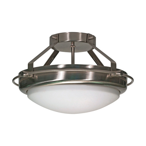Nuvo 60-492 POLARIS-ES 2 LT 13W SEMI FLUSH Polaris 2 Light CFL 14 in. Semi-Flush (2) 13W GU24 Lamps Included (Discontinued)