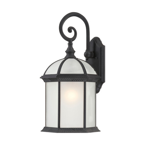 Nuvo 60-4986 BOXWOOD ES 1 LGT OUTDOOR WALL Boxwood ES 1 Light 19 in. Outdoor Wall with Frosted Glass (1) 26W GU24 Base Lamp Included (Discontinued)