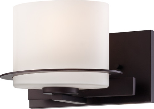 Nuvo 60-5001 LOREN 1 LIGHT VANITY Loren 1 Light Vanity Fixture with Oval Frosted Glass (Discontinued)
