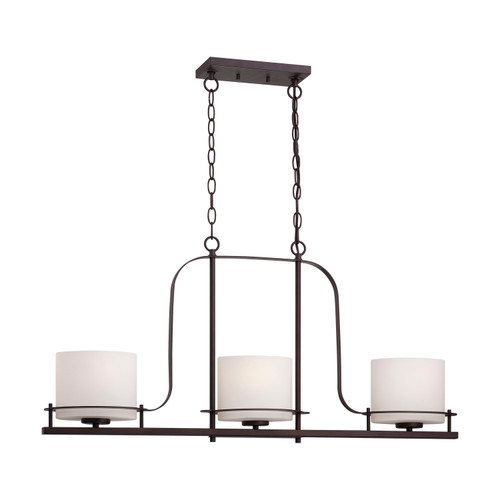 Nuvo 60-5006 LOREN 3 LIGHT ISLAND PENDANT Loren 3 Light Island Pendant with Oval Frosted Glass (Discontinued)