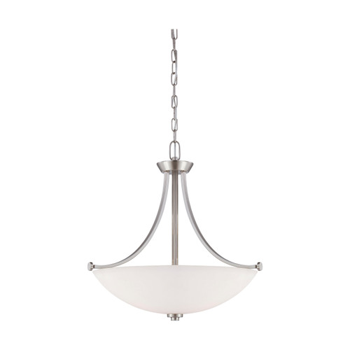 Nuvo 60-5016 BENTLEY 3 LIGHT PENDANT Bentley 3 Light Pendant with Frosted Glass (Discontinued)