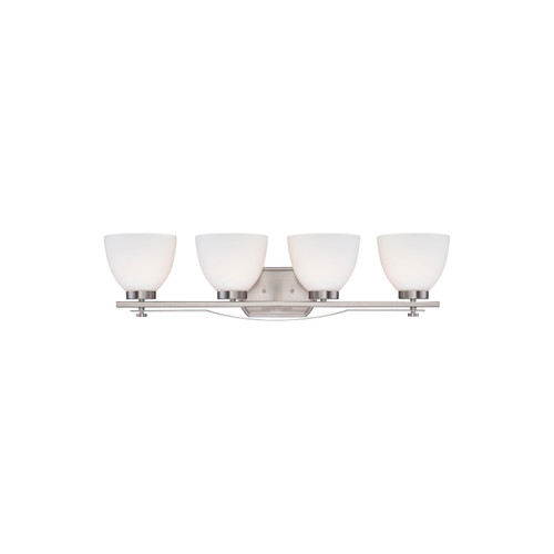 Nuvo 60-5019 BENTLEY 4 LGT VANITY Bentlley 4 Light Vanity Fixture with Frosted Glass (Discontinued)