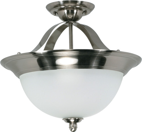 Nuvo 60-504 PALLADIUM-ES 2 LT SEMI FLUSH Palladium 2 Light CFL 16 in. Semi-Flush (2) 18W GU24 Lamps Included (Discontinued)