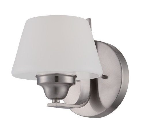 Nuvo 60-5221 LUDLOW 1 LIGHT VANITY Ludlow 1 Light Vanity Fixture with Satin White Glass (Discontinued)