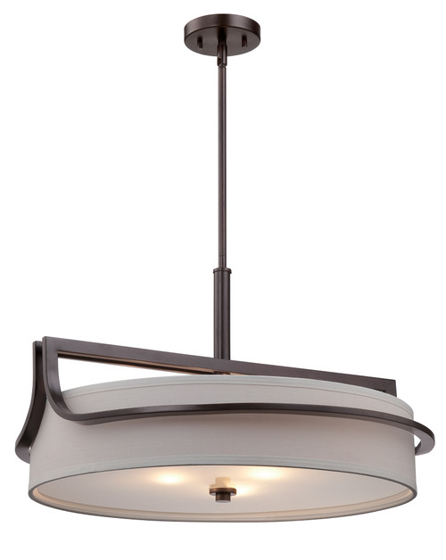 Nuvo 60-5236 DAYTONA 3 LIGHT PENDANT Daytona 3 Light Pendant with Satin White Glass (Discontinued)