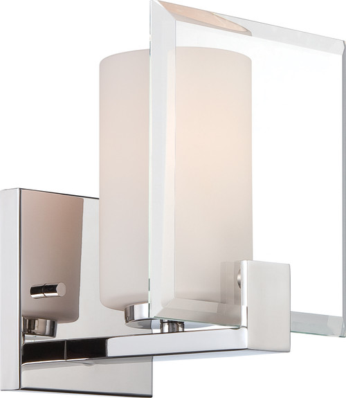 Nuvo 60-5271 WALKER - 1 LT VANITY FIXTURE Walker 1 Light Vanity Fixture with Etched Opal Glass (Discontinued)