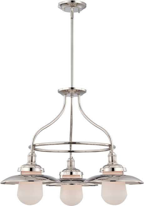 Nuvo 60-5423 BAYPORT - 3 LT DINETTE Bayport 3 Light Dinette with Etched Opal Glass (Discontinued)