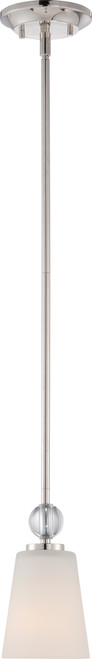 Nuvo 60-5498 CONNIE - 1 LT MINI PENDANT Connie 1 Light Mini Pendant with Satin White Glass (Discontinued)