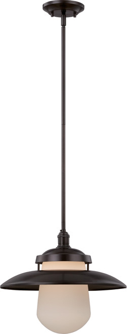 Nuvo 60-5522 BAYPORT - 1 LT PENDANT Bayport 1 Light Pendant with Etched Opal Glass (Discontinued)