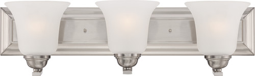 Nuvo 60-5593 ELIZABETH 3 LT VANITY FIXTURE Elizabeth 3 Light Vanity Fixture with Frosted Glass (Discontinued)