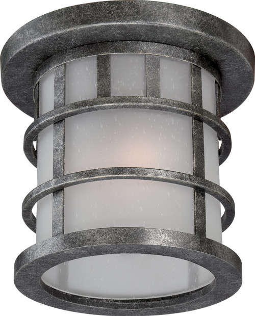 Nuvo 60-5636 MANOR 2 LT OUTDOOR FLUSH Manor 2 Light Outdoor Flush Fixture with Frosted Seed Glass (Discontinued)