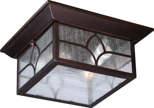 Nuvo 60-5646 STANTON 2 LT OUTDOOR FLUSH Stanton 2 light Outdoor Flush Fixture with Clear Seed Glass (Discontinued)
