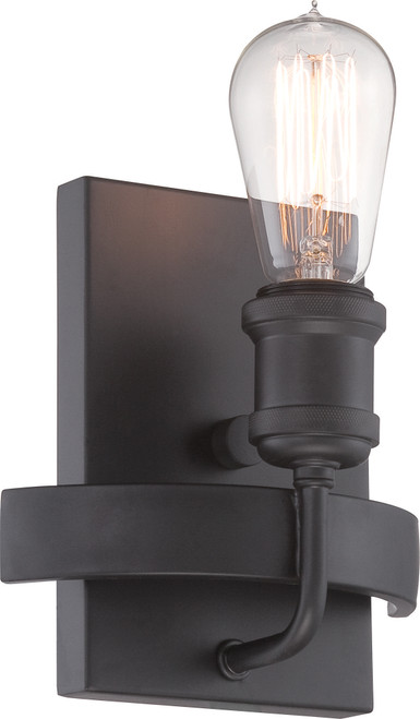 Nuvo 60-5721 PAXTON 1 LIGHT WALL SCONCE Paxton 1 Light Wall Sconce Includes 40W A19 Vintage Lamp (Discontinued)