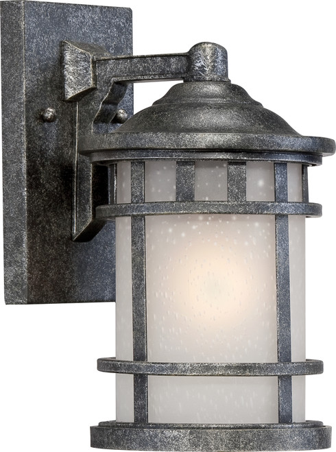 Nuvo 60-5731 MANOR ES 1 LT 6.5" OUTDR WALL Manor 1 Light 6.5 in. Outdoor Wall Fixture with Frosted Seed Glass (Discontinued)