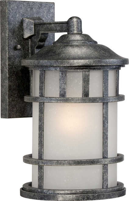 Nuvo 60-5732 MANOR ES 1 LT 8" OUTDR WALL Manor 1 Light 8 in. Outdoor Wall Fixture with Frosted Seed Glass (Discontinued)