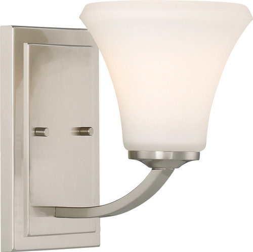 Nuvo 60-6201 FAWN 1 LIGHT VANITY Fawn 1 Light Vanity Fixture Brushed Nickel Finish (Discontinued)