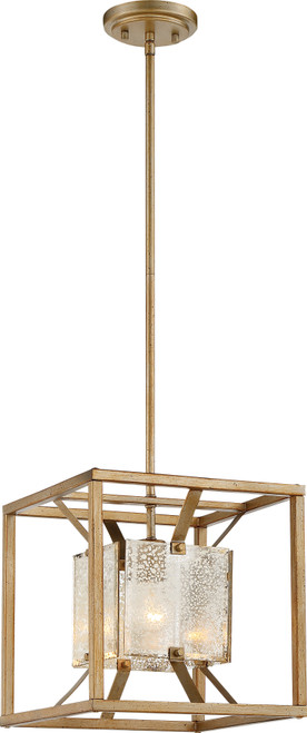 Nuvo 60-6273 STANZA - 1 LT SMALL PENDANT Stanza 1 Light Small Pendant Fixture Antique Gold Finish (Discontinued)