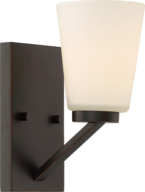 Nuvo 60-6341 NOME 1 LIGHT VANITY Nome 1 Light Vanity Fixture Mahogany Bronze Finish (Discontinued)