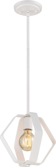 Nuvo 60-6395 ZEN 1 LIGHT 10 IN PENDANT Zen 1 Light 10 in. Pendant White Finish (Discontinued)