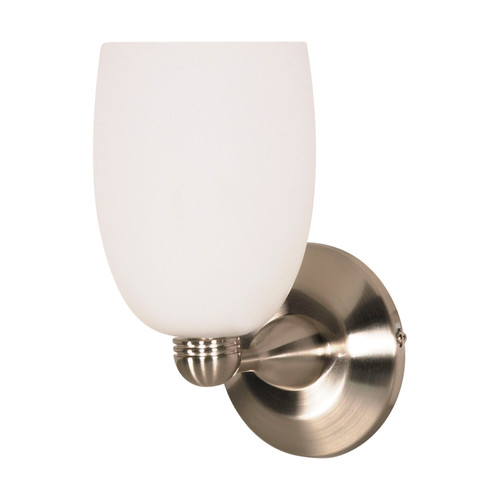Nuvo 60-692 WHITE BRANDY HAL.WALL SCO. BN 1 Light 6 in. Halogen Wall Fixture Arctic Brandy (Discontinued)