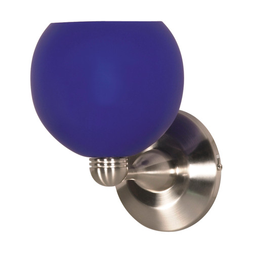 Nuvo 60-694 BLUE BALL HAL.WALL SCONCE BN 1 Light 6 in. Halogen Wall Fixture Cobalt Sphere (Discontinued)