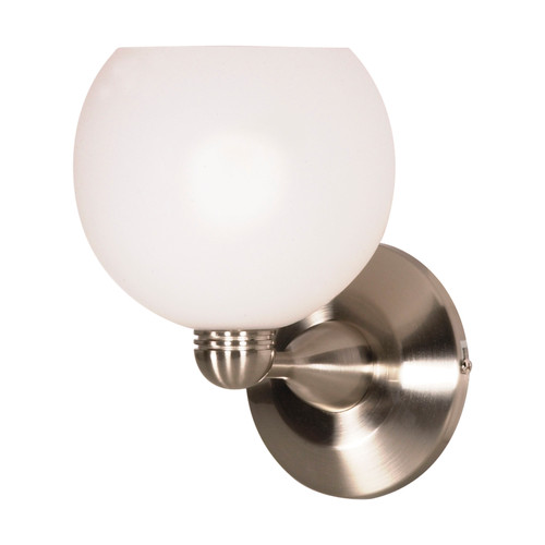 Nuvo 60-695 WHITE BALL HAL.WALL SCONCE BN 1 Light 6 in. Halogen Wall Fixture Arctic Sphere (Discontinued)