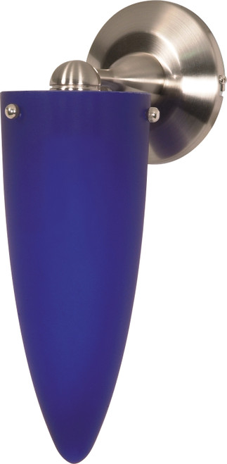 Nuvo 60-697 BLUE CONE HAL.WALL SCONCE BN 1 Light 4 in. Halogen Wall Fixture Cobalt Cone (Discontinued)