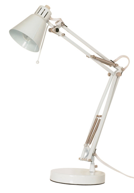 Satco 60-842 MINI HEAD DRAFTING LAMP WHITE Mini Head Drafting Lamp 1 Light White (Discontinued)