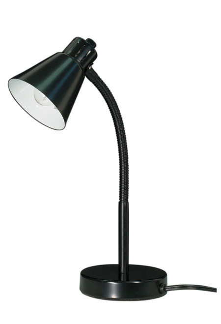 Satco 60-844 SMALL GOOSE NECK DESK LAMP BLK Small Gooseneck Desk Lamp 1 Light Black (Discontinued)