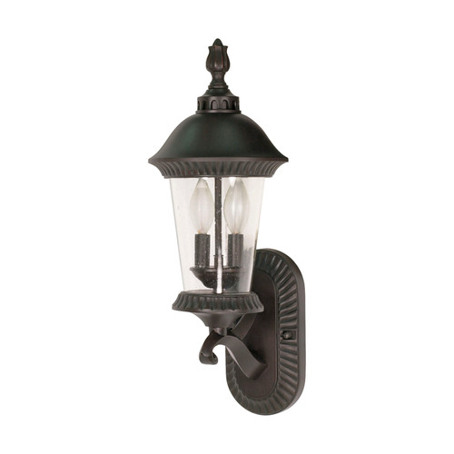 Nuvo 60-962 CLARION 3 LT ARM UP OUTDOOR Clarion 3 Light 20 in. Wall Lantern Arm Up with Clear Seed Glass (Discontinued)