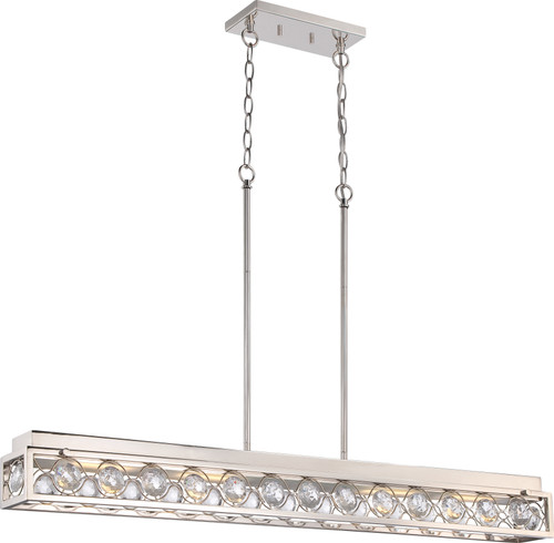 Nuvo 62-336 FRIENZA (2) LED ISLAND PENDANT Frienza (2) LED Island Pendant with Crystal Glass Accents (Discontinued)