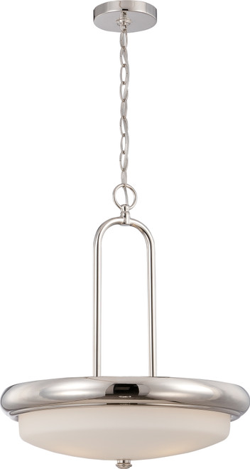 Nuvo 62-405 DYLAN 3 LT LED PENDANT Dylan 3 Light Pendant with Etched Opal Glass LED Omni Included (Discontinued)