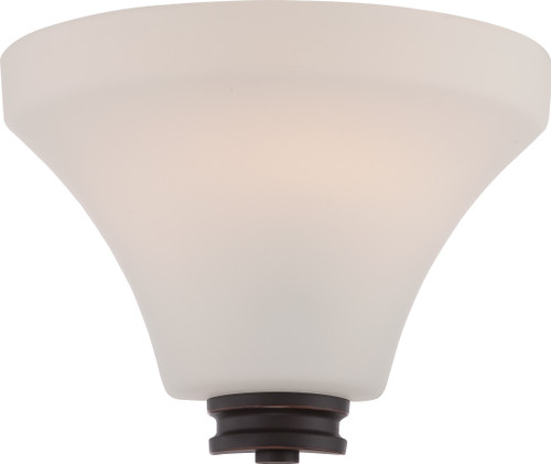 Nuvo 62-431 CODY 1 LT LED WALL SCONCE Cody 1 Light Wall Sconce with Satin White Glass LED Omni Included (Discontinued)