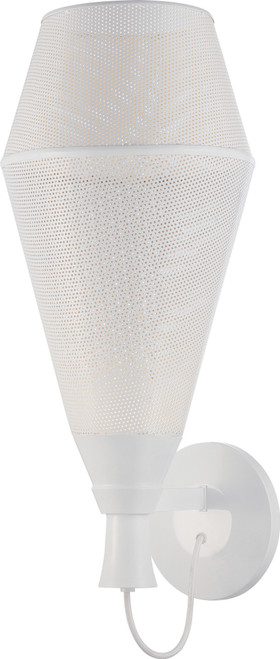 Nuvo 62-486 MARX 1 LT METAL SHADE WALL Marx 1 Light Perforated Metal Shade Wall Sconce with 14W LED PAR Lamp Included (Discontinued)