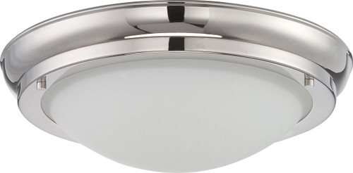 Nuvo 62-519 POKE LRGE LED FLUSH FIXTURE Poke Large LED Flush Fixture with Satin White Glass (Discontinued)
