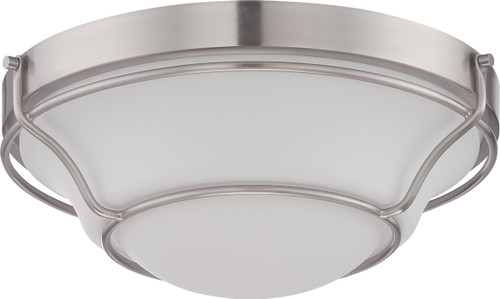 Nuvo 62-527 BAKER LED FLUSH Baker LED Flush Fixture with Satin White Glass (Discontinued)