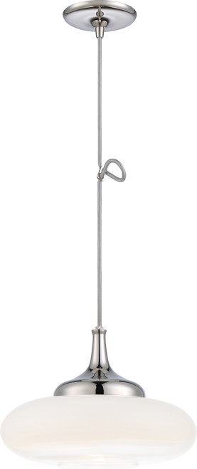 Nuvo 62-696 MINI ELLIPSE LED PENDANT Mini Ellipse LED Pendant with White to Clear Glass (Discontinued)