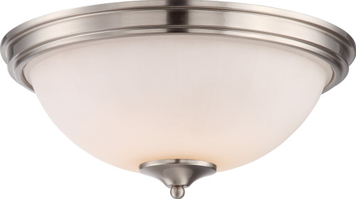 Nuvo 62-809 TESS 1 LIGHT LED FLUSH DOME Tess Flush Brushed Nickel Finish (Discontinued)