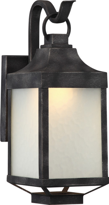 Nuvo 62-831 WINTHROP 1 LT OUTDOOR SM LANT Winthrop 5.5 in. Wall Lantern Iron Black Finish (Discontinued)