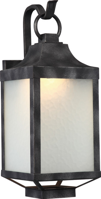 Nuvo 62-832 WINTHROP 1 LT OUTDOOR LG LANT Winthrop 8.5 in. Wall Lantern Iron Black Finish (Discontinued)