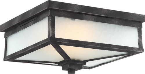 Nuvo 62-833 WINTHROP 1 LT OUTDOOR FLUSH Winthrop Flush Lantern Iron Black Finish (Discontinued)