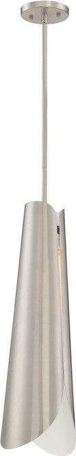 Nuvo 62-842 THORN 1 LT LARGE LED PENDANT Thorn Large LED Pendant Brushed Nickel / White Accent Finish (Discontinued)