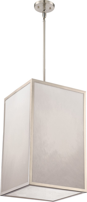 Nuvo 62-894 CRATE 1 LIGHT LED FOYER Crate LED Foyer Fixture with Gray Marbleized Acrylic Panels Brushed Nickel Finish (Discontinued)