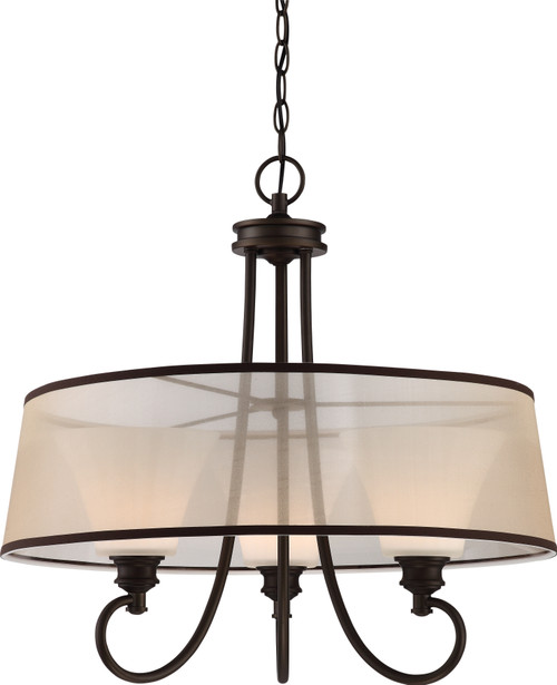 Nuvo 62-907 TESS 3 LIGHT LED PENDANT Tess Pendant Aged Bronze Finish (Discontinued)